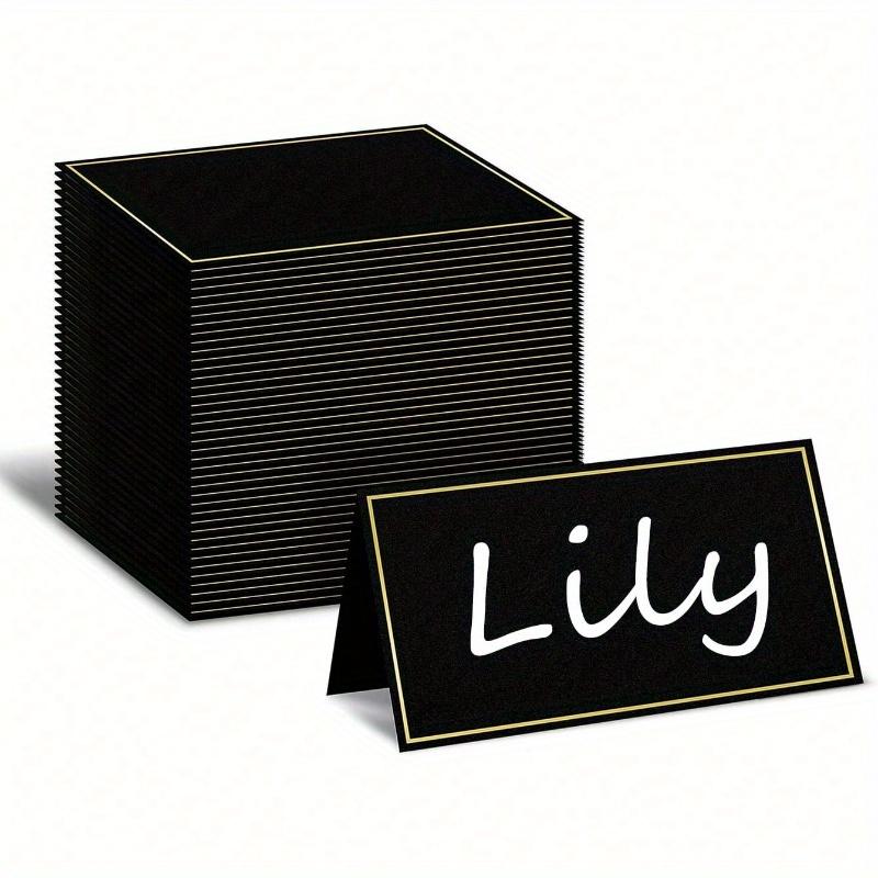 Карточки для рассадки с золотой фольгированной рамкой, сервировка стола, именные карточки, пустые карточки для рассадки, карточки для гостей на свадебный банкет, ужин, вечеринку, украшения