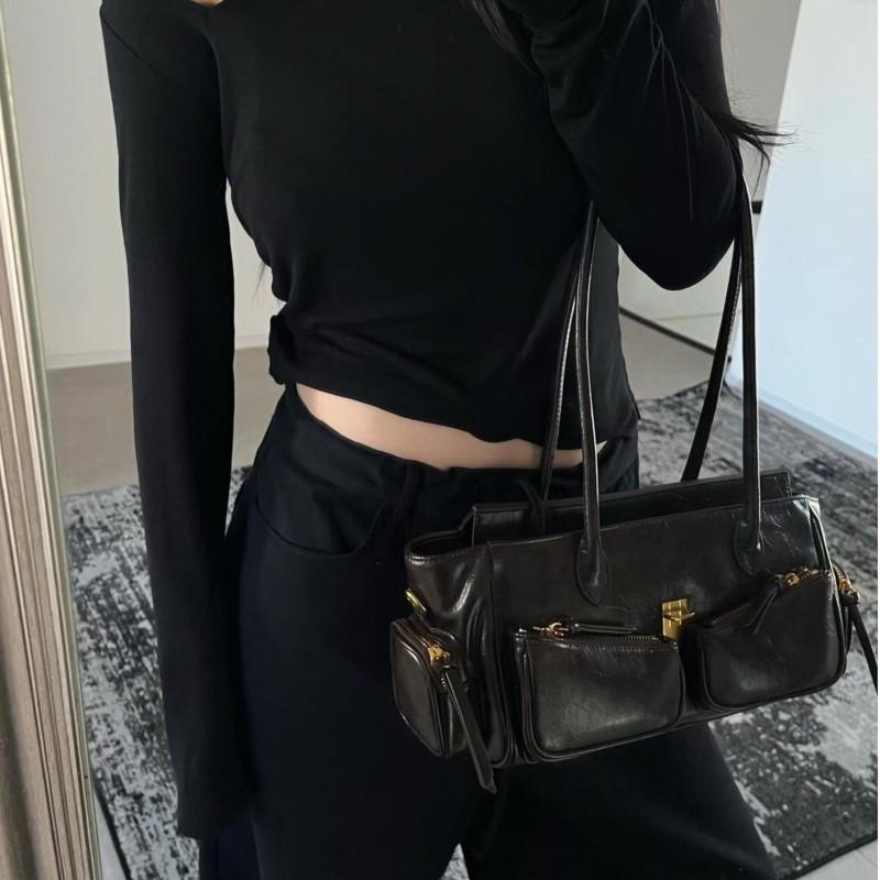 JIAERDI High Street Кофейные Сумки на Плечо Кошелек Женские Ретро Горячие Девушки Повседневные Сумки Через Плечо Сумка Женская Осень Зима Y2k Сумка