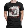 Мужские футболки Monster Hunter World Iceborne Стигийский Зиногр Кандзи Хипстер Хлопковая футболка С коротким рукавом Футболки С круглым вырезом Топы