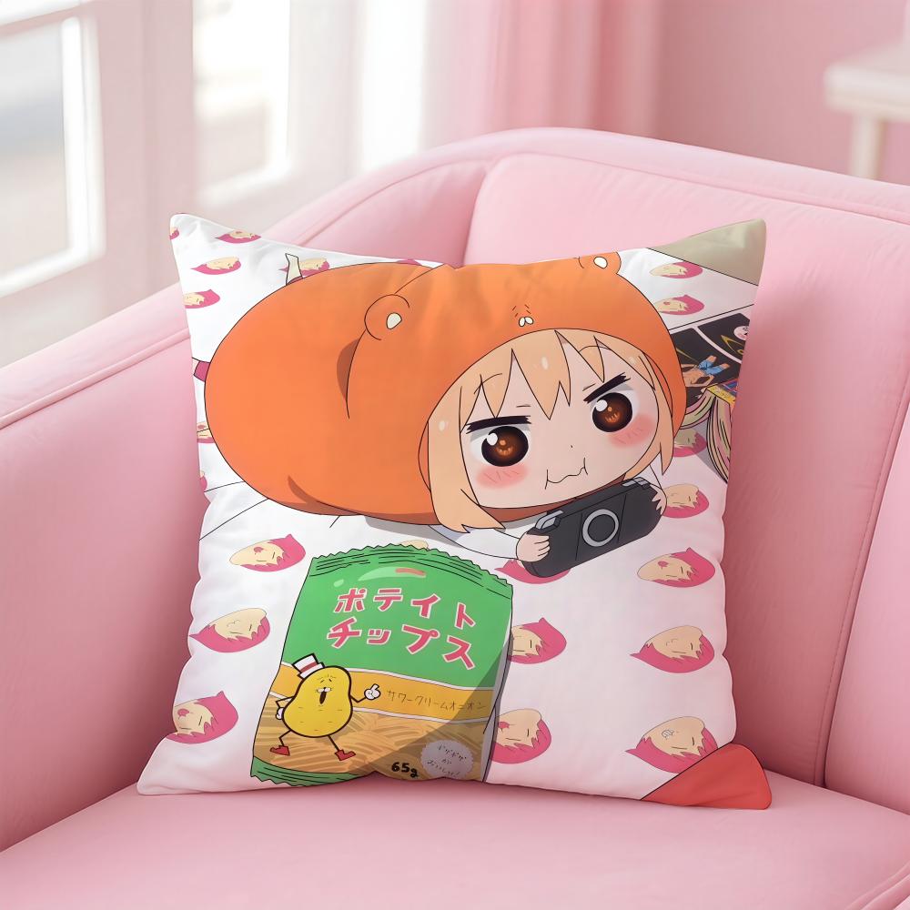 HHimouto Umaruchans animation cartoon Cushion Cover Pillow Case Soft Friendly Fabric Concealed Zipper