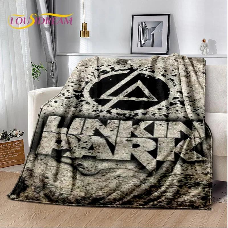 Retro Rock Band 3D L-Linkin-Park Soft Blankets,Keep Warm Throw Blanket Comfortable Blanket for Picnic Beds Sofa Home Bedroom Kid