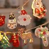 Рождественский олень снежинка светодиодная гирлянда на батарейках гирлянды рождественская елка украшение 2025 Navidad подарок Новый год