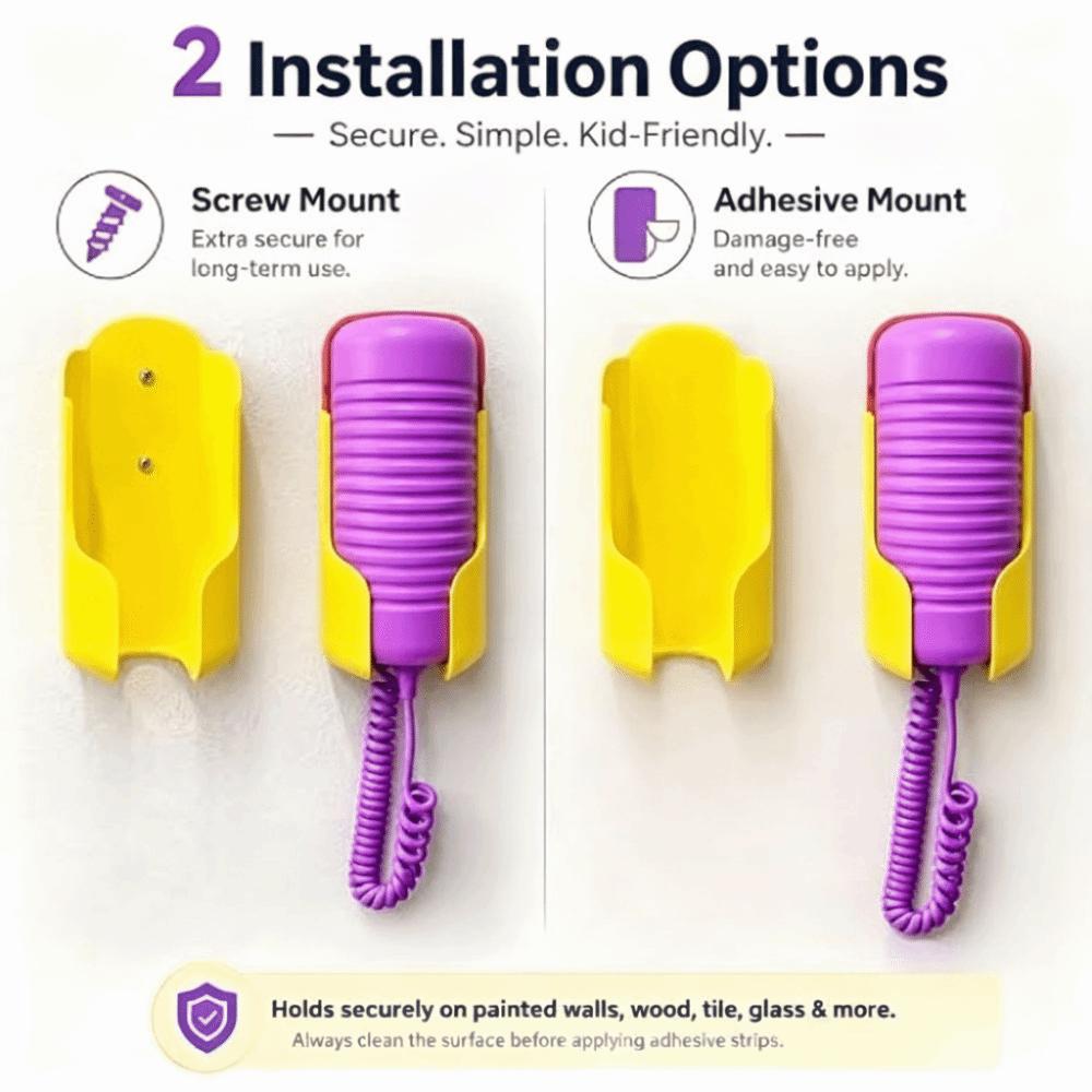 Universal Fit Wall Mount Bracket Anti-Drop Telephone Hanging Stand Home Office
