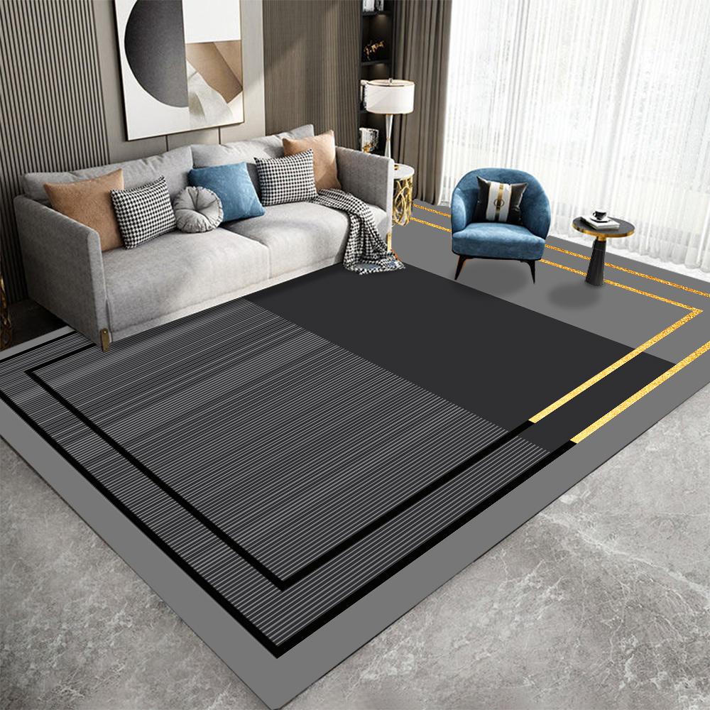 Nordic Гостиная Ковер Светлый Роскошный Домашний Декор Нескользящая Подушка Спальня Диван Стол Покрытый Большим Ковер Домашний Декор