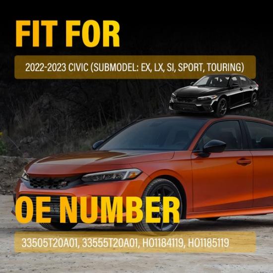 HO1185119 Rear Bumper Reflector For - Honda Civic Sport Touring Sedan EV