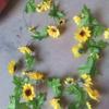 Simulated Sunflower Flower Vine 26 Heads DIY Artificial 3D Sunflower Vine Plastic Party Supplies Simulation Flower Vine