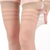 8D Luminous Reflective Horse Oil Over-the-Knee White Stockings, Seamless Red Thigh-High and Knee-High Socks for Women