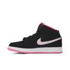 Air 1 Mid GS Черные Цифровой Розовый Ретро Кроссовки 555112-066