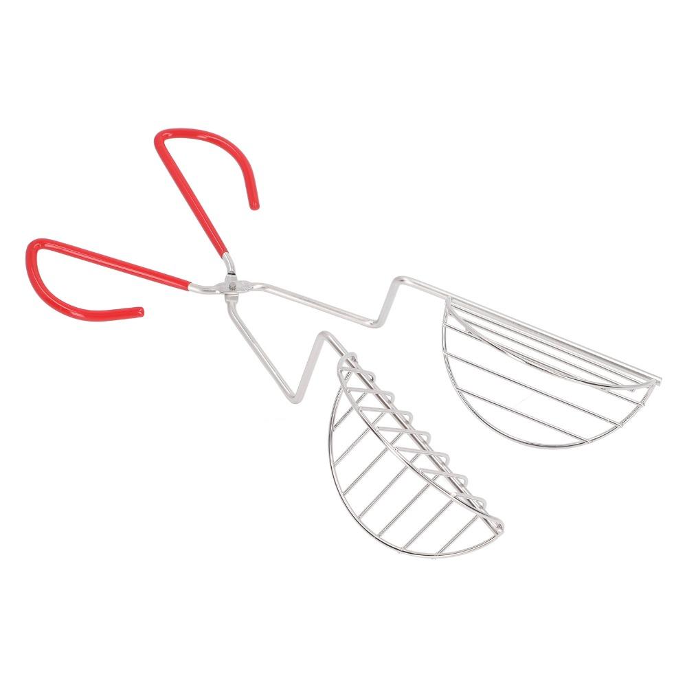 Stainless Steel Tortilla Press Maker Silver Taco Fryer Tongs Durable Taco Shell Holder Frying