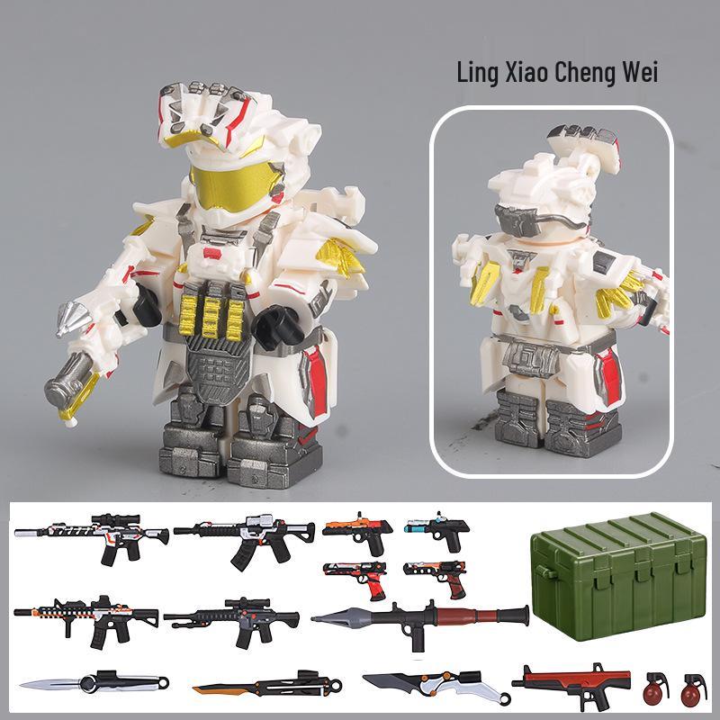 Набор для сборки фигурки солдата из серии Delta Surrounding: Серия Lingxiao, Weiwu, Weilong, Honglang, Saiyide