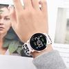 Светодиодные электронные часы Эластичный ремешок Многофункциональные Светящиеся Круглый циферблат Регулируемый Отображение времени/даты Плетеные Цифровые Наручные часы Часы Мода