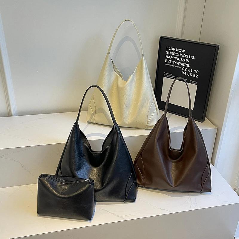 Повседневные однотонные ПУ дорожные сумки большой вместимости простые универсальные сумки через плечо