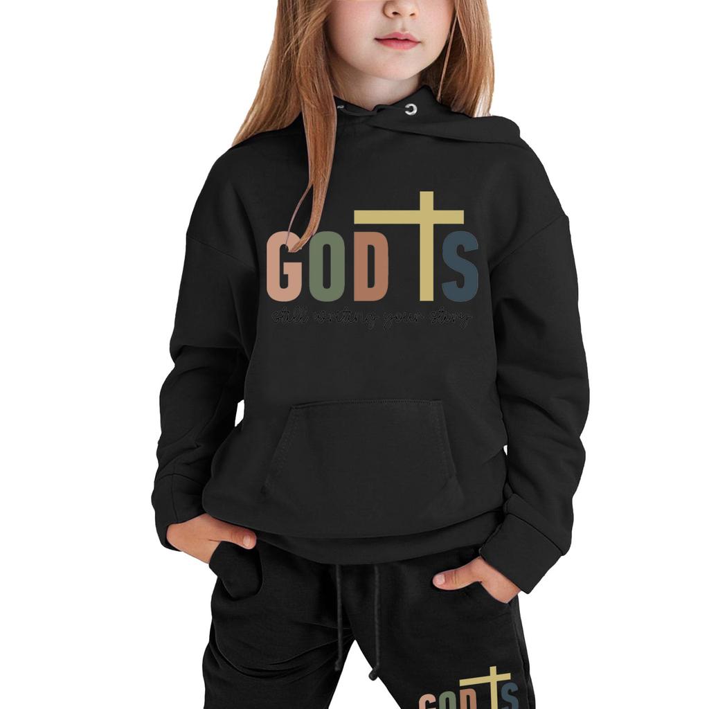 Мальчики Девочки Спортивный костюм Одежда Толстовка с капюшоном Беговые штаны Спортивные костюмы Комплект Модный наряд