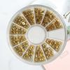 Modish DIY Mixed Golden Tone 3D DIY Flat Back Beads Nail Art Decoration Beauty