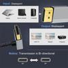 NFHK 2M Угловой вниз DisplayPort DP к DP 4K Серебристый Ultra HD UHD 90 для и Видеокарт Кабель, 60 Гц, В оплетке, Градус, Настольные ПК, Ноутбуки, Мониторы,