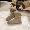 Модные зимние бархатные теплые сапоги на платформе для женщин, дизайнерская мягкая подошва для женщин из хлопка, модные нескользящие женские ботильоны