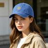 Бейсболка с вышивкой в виде солнца, Регулируемая задняя застежка, Бейсболка в ретро-стиле с эффектом потертости, Кепка из стираного хлопка для защиты от солнца на открытом воздухе