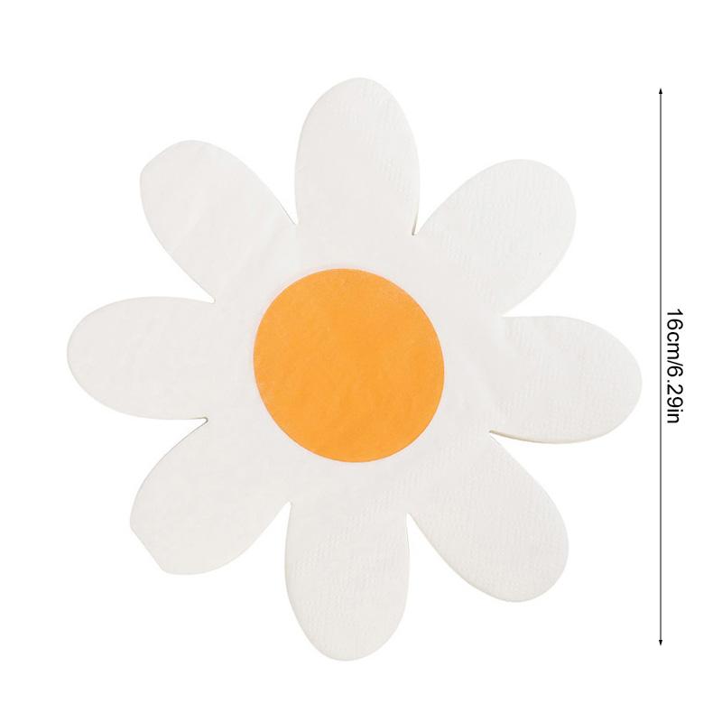 20 шт. Розовые Белые Маргаритки Цветок Бумажные Салфетки Вечеринка Одноразовые Салфетки Полотенце для Детей 1-й День Рождения Детский Душ Свадебное Украшение