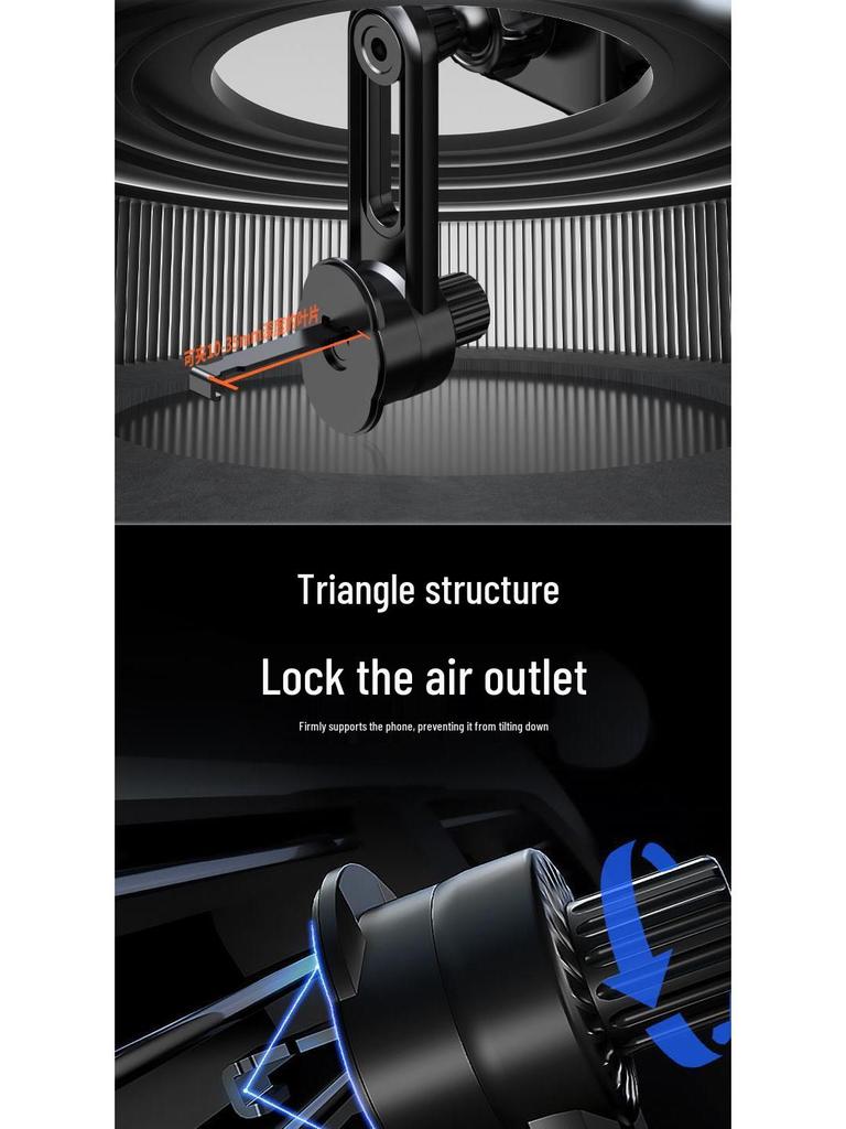 Universal Car Phone Holder with Silicone Suction Cup and Telescopic Rod for Air Vent