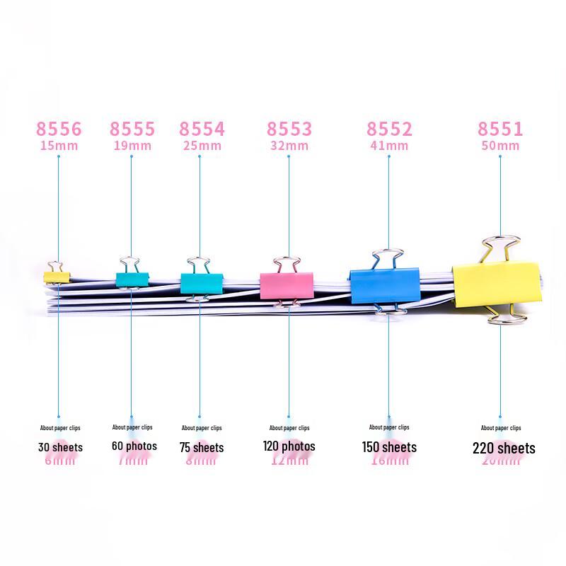 Deli 32mm Colorful Binder Clips