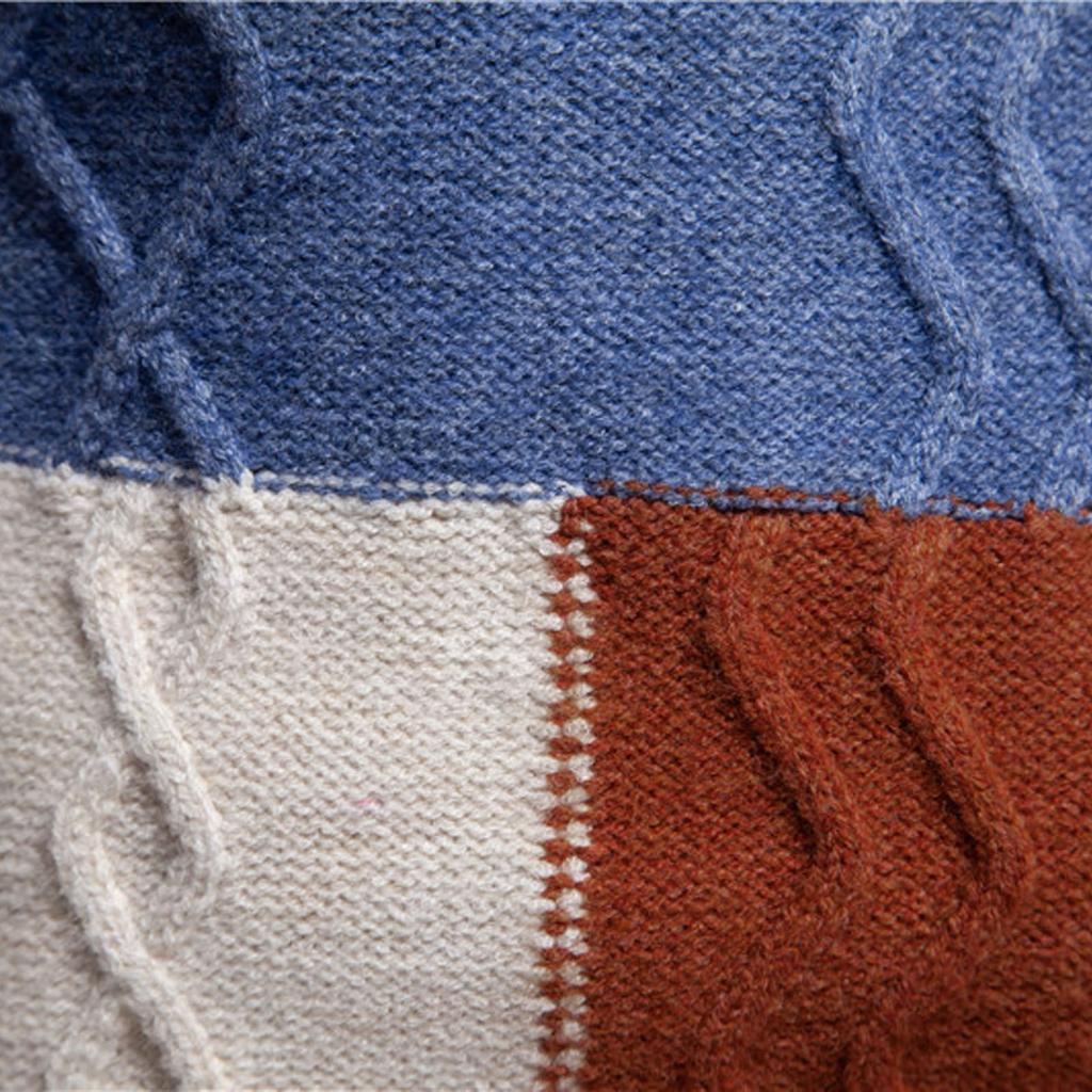 Fashion Leisure Long Sleeve Slim Fit Knitted Sweater Pullover Sweater