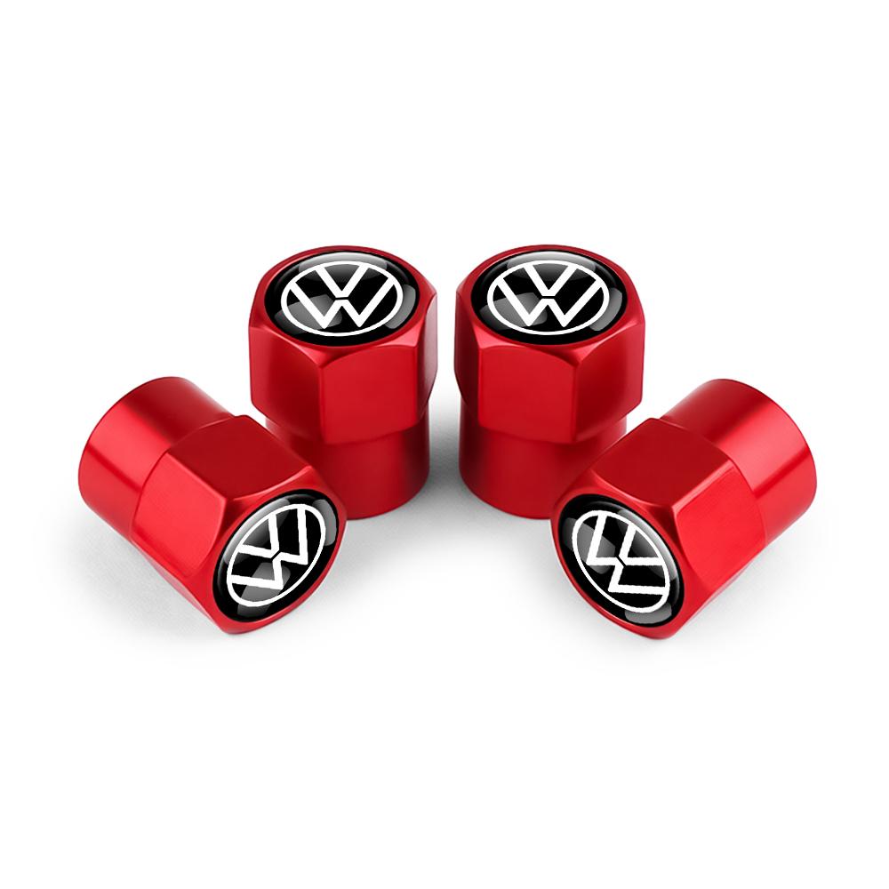 T264PCS Metal Car Wheel Tire Valve Caps Stem Cover Car Accessories For Volkswagen GTI Polo Golf Passat Scirocco Jetta Touareg RLINE