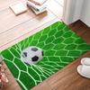 Water and Fire Soccer Ball Print Non Slip Area Rugs Green 3D Football Floor Mat Living Room Bedroom Carpets Doormats Home Decor