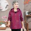 YUZHAOLIN Women's Mid-Aged & Elderly Hooded Windbreaker Jacket
