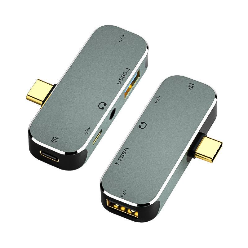 Удлинительный USB-хаб Type-C с разъемом 3,55 мм, PD100 Вт, USB3.0/USB2.0/USB3.1, совместимый с HDMI, USB-удлинитель, разветвитель для ПК, компьютера, ноутбука