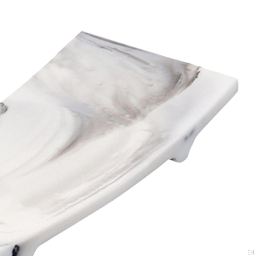 Декоративный поднос с мраморным узором Держатель для мыла и косметики в ванную комнату Хранение в ванну Прочный для