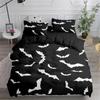 Halloween Flying Vampire Bedding Set Bats Duvet Cover Witchcraft Magic Polyester Comforter Cover Single Double King Bedclothes