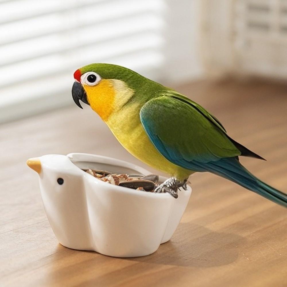 Bird Shaped Hamster Food Bowl Large Capacity Bird Cage Feeder Parrot Water Bowl  Small Animals