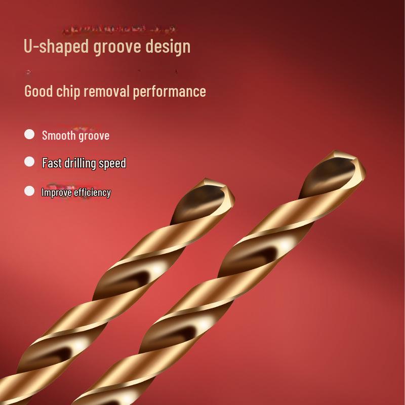 Сверло М35 кобальтовое удлиненное спиральное для нержавеющей стали, металла и деревообработки