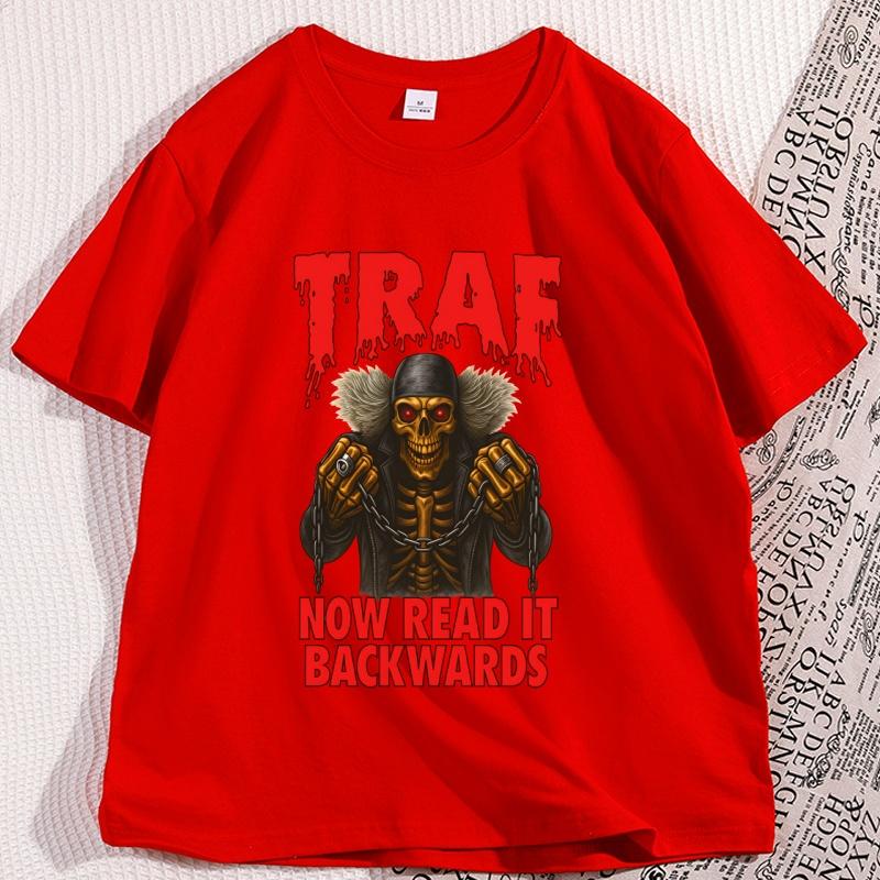 Funny Backwards Humor T Shirt Casual Round Neck Cotton Short Sleeve Joke TShirt Loose Streetwear Comfortable High Quality Tops