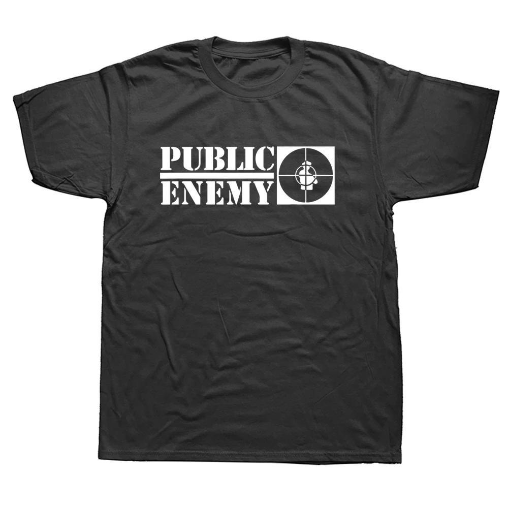 2024 Веселый Летний Стиль Футболка US Rap Team Public Enemy Графическая Хлопковая Футболка Музыка Короткий Рукав Повседневные Хип-Хоп Футболки