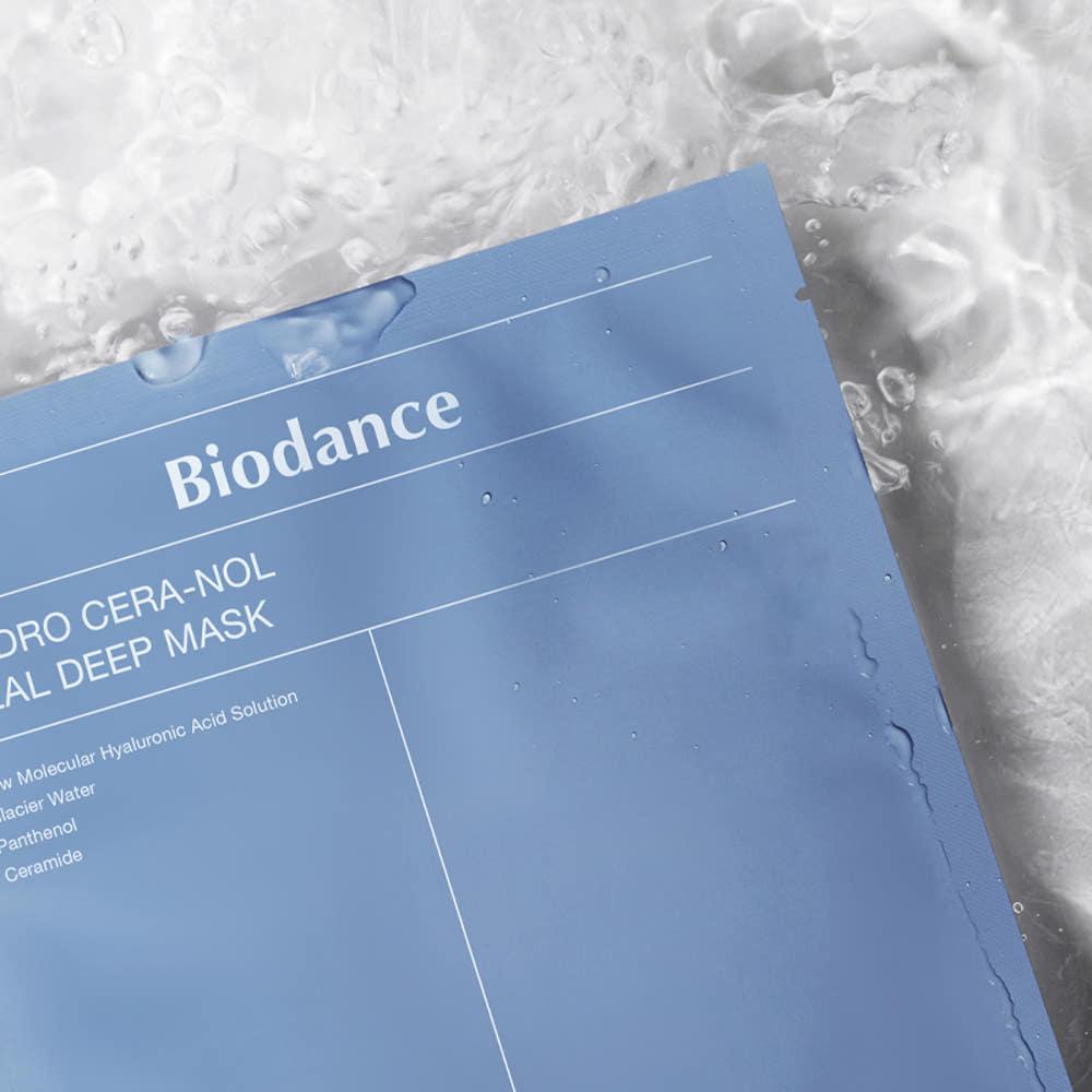 Biodance Гидро Цера-нол Реальная Глубокая Маска Успокаивающая Увлажняющая 34г 4 листа Тканевая Маска для Лица K-Beauty
