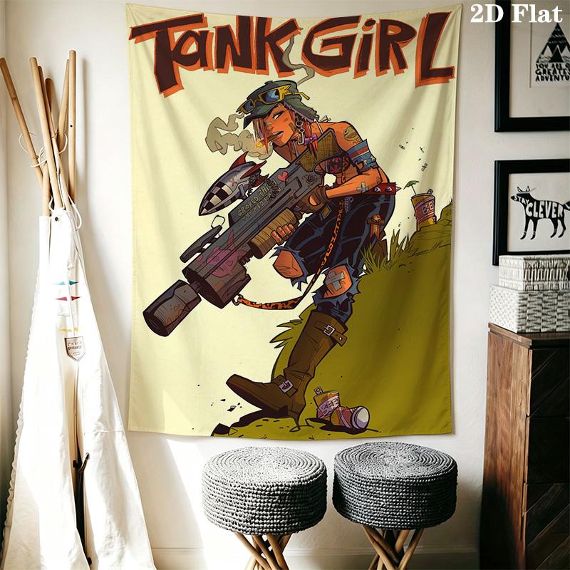 Гобелен с рисунком Танк Girl для домашнего декора, Настенное панно, Декоративная ткань для стены RV. DGT0925462