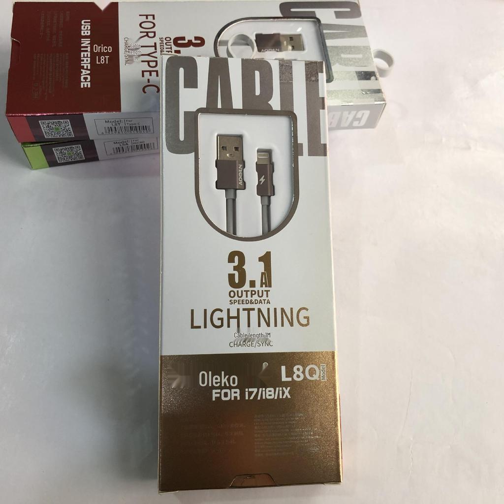 Orico L8A Eco-friendly TPE High Elastic 3.1A Fast Charging Cable for Apple, Android, LeTV