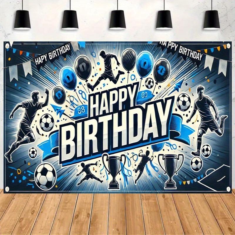 2D plane 1-piece birthday football banner birthday banner flag supplies
