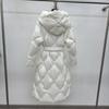Winter new European station fashion casual hooded loose medium and long waist thin thickened down jacket women