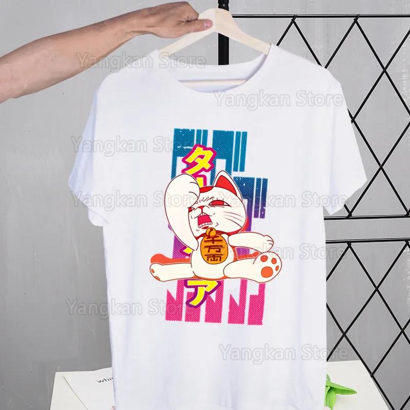 Dandadan Turbo Granny Cat Tābo Babā Harajuku Man T Shirts Tees Shirt Tops Design Short-Sleeved Aesthetic Anime T Shirt