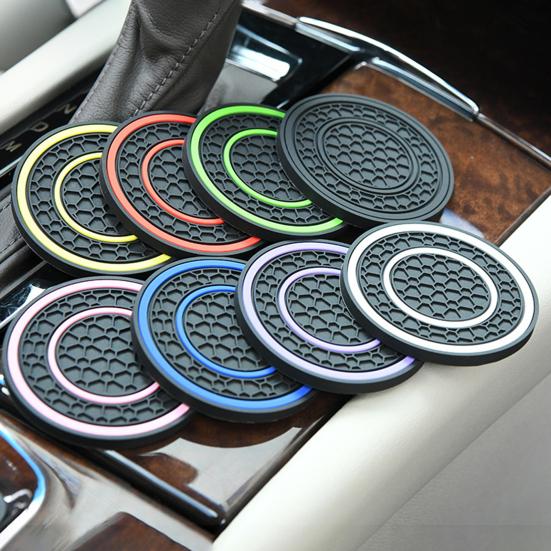 Подставка под чашку автомобиля, коврик для кружки, устойчивый к высоким температурам, нескользящий дизайн, водонепроницаемая подставка из ПВХ, автомобильный коврик для чашки, аксессуары для салона автомобиля