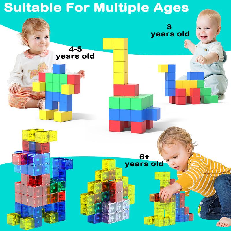 Детский набор для самостоятельного изготовления магнитных кубиков, строительные блоки, обучающие игрушки, магнитная геометрия, сборочные блоки, подарок для детей, строительные игрушки