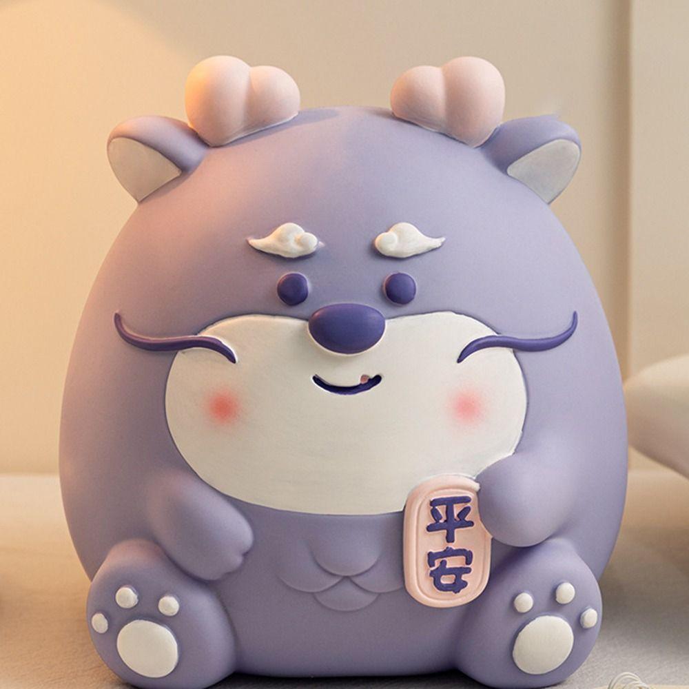 Adorable Dragon Coin Bank Unbreakable Money Saving Jar Desktop Doll Decor Cartoon Piggy Bank  Boys