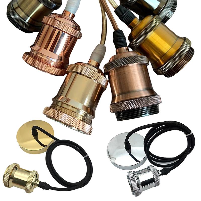 1 шт. Винты для люстры Керамическое основание с потолочным основанием Арматура E27 Винтажный Античная медь Патрон для лампы