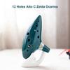 Керамический сосуд-флейта Alto C Zelda Ocarina с 12 отверстиями, духовой музыкальный инструмент с ремешком для музыкальной книги