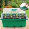 12 Holes Seed Starter Tray Plant Starter Kit and Base Mini Greenhouse Germination Kit for Seeds Growing Starting Seedling Tray