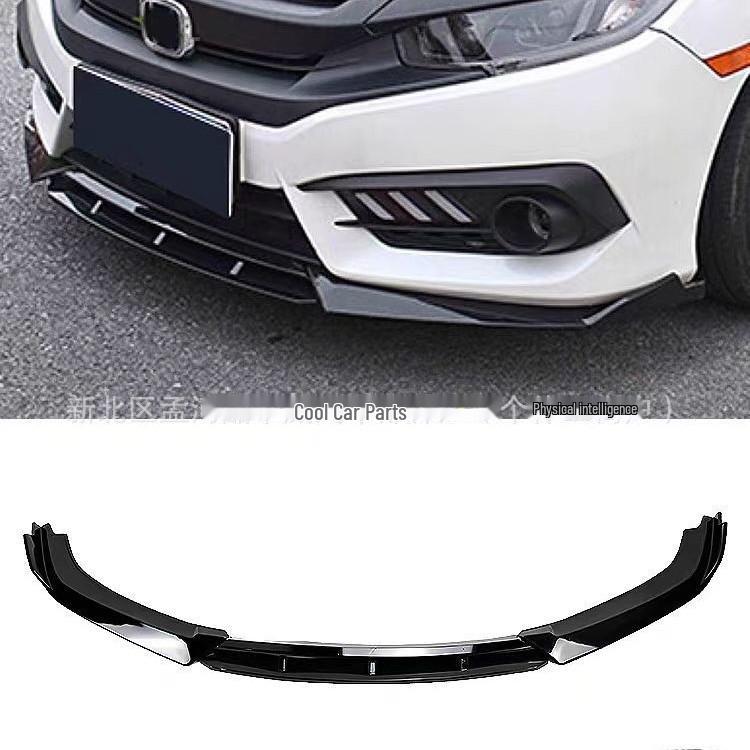 Передний сплиттер кузовного обвеса для Honda Civic 2016-2020 (4 шт)