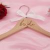 Laser Engraved Wooden Bride Clothes Hanger Wedding Suit Hanger  Groom Suit Storage