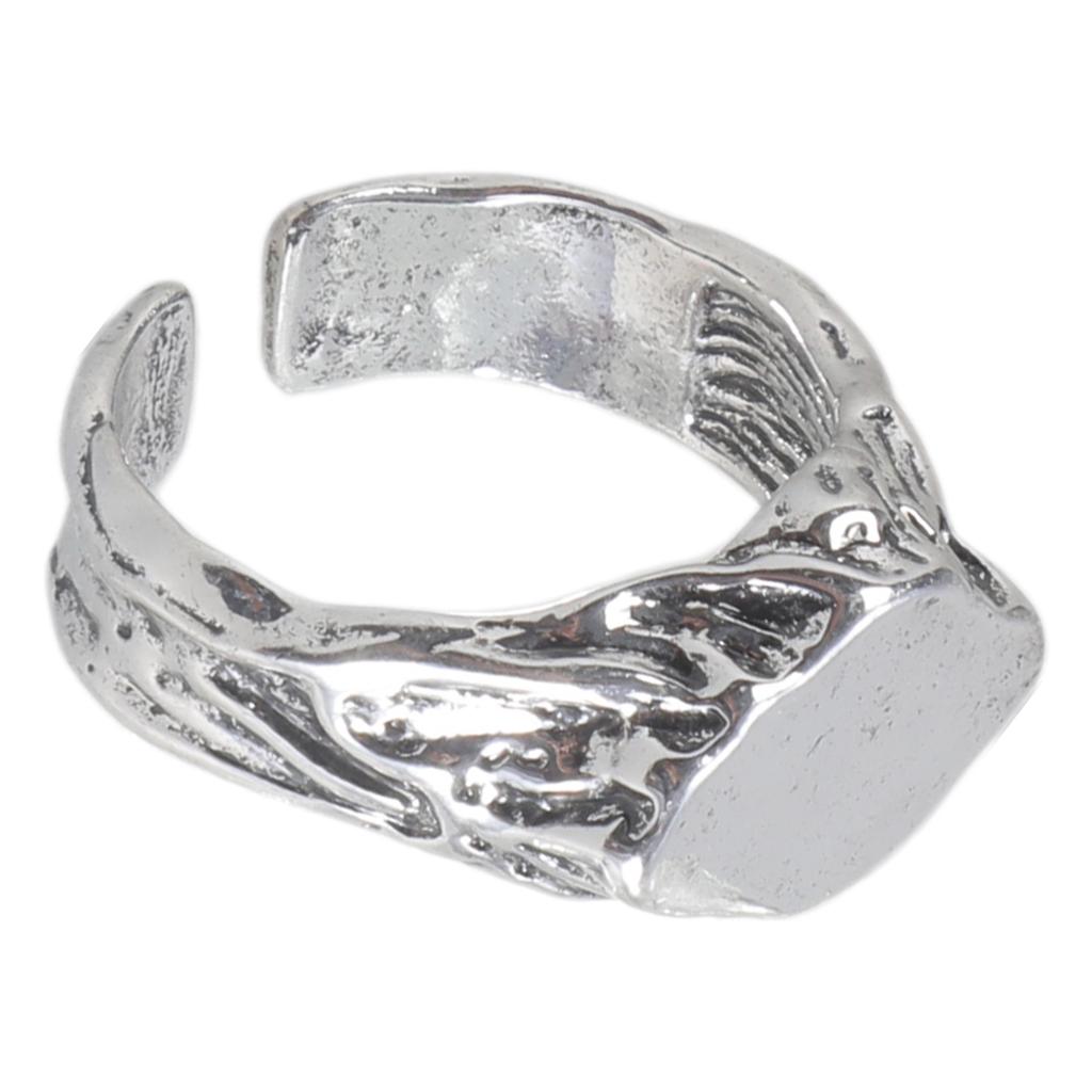 Handcrafted Stone Ring Rugged Rock Texture Vintage Nomadic Design Durable Alloy Stone Finger Ring Jewelry Gift